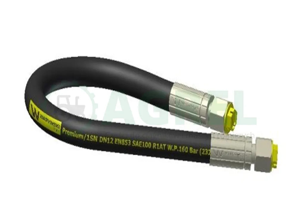 Nowy Przewód hydrauliczny 160 bar gwint M22x1.5 proste L-4000mm DN12-1SN (AA-13-4000; P11P11) 16MPa Waryński