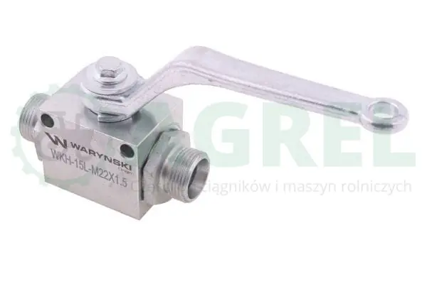 Oferta czasowa Zawór kulowy hydrauliczny 2-drogowy 2/2 M22x1.5 15L z otworami mocującymi 500 bar Waryński