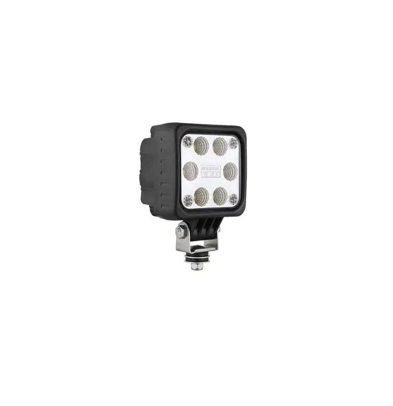 Okazja Lampa robocza LED, kwadratowa, 22W 1500 lm 12/24V przezroczysta, przykręcana 6 LED Wesem