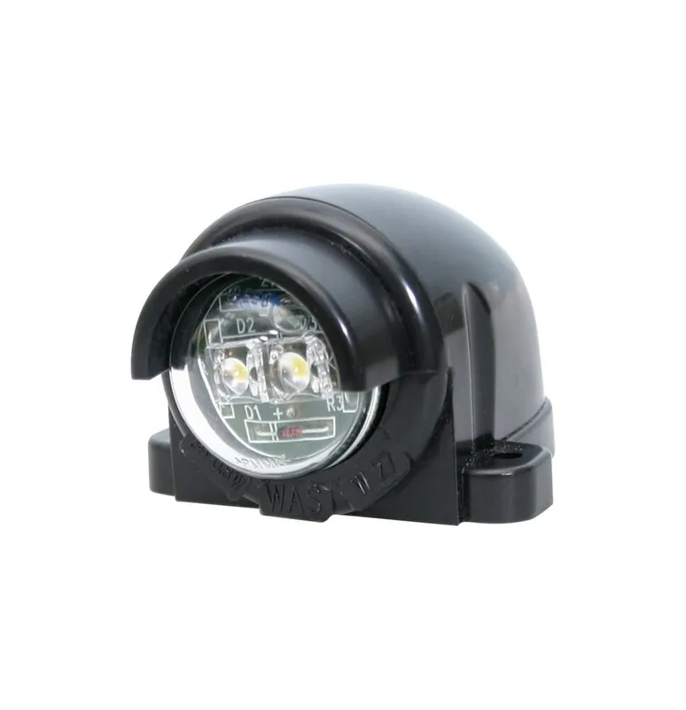 Lampa oświetlenia tablicy rejestracyjnej LED, okrągła, biała 12/24V przykręcana Waś Promocja