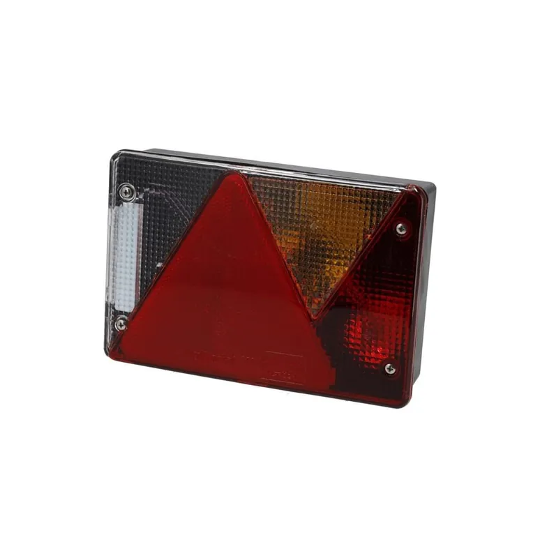 Tylko do końca tygodnia Rear light RH rectangular, 12V, red/transparent, bolt on, 200x136x56mm, Bayonet 5-pin, Multipoint IV
