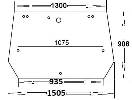 Taniej Szyba tylna do ciągnika Case, Fiat, Ford, New Holland - 82014988, 82005316