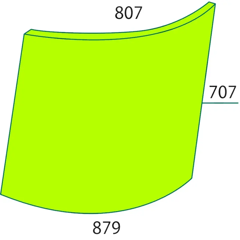 Szybka dostawa szyba przednia górna do ciągnika John Deere R50753, L30621
